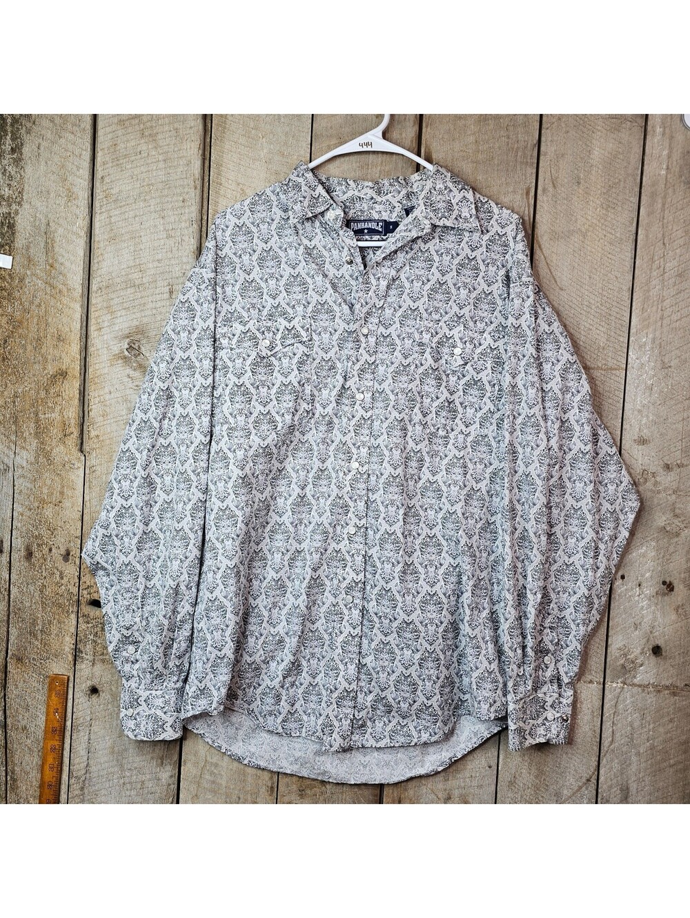 Panhandle Slim Western Shirt Mens M Pearl Snap Cowboy Paisley Cotton